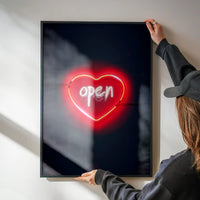 Open Heart Neon Print