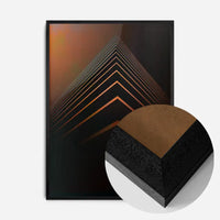 Orange Pyramid Geometric Print