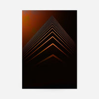 Orange Pyramid Geometric Print