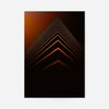 Orange Pyramid Geometric Print