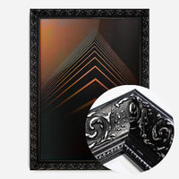 Orange Pyramid Geometric Print