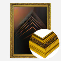 Orange Pyramid Geometric Print