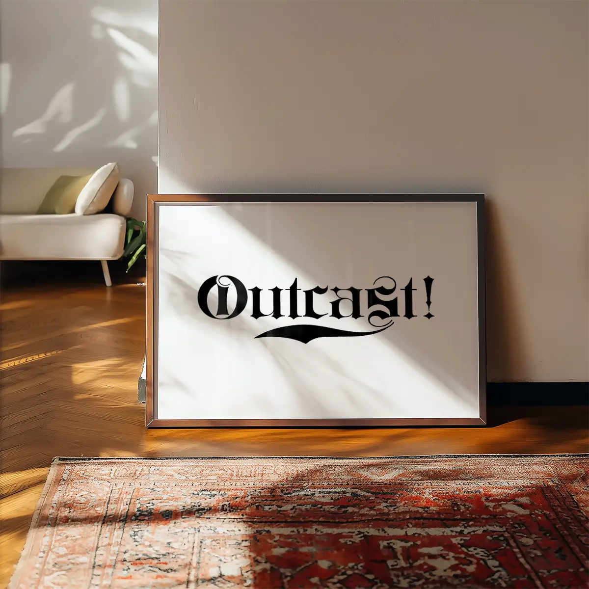 Outcast Typography Print