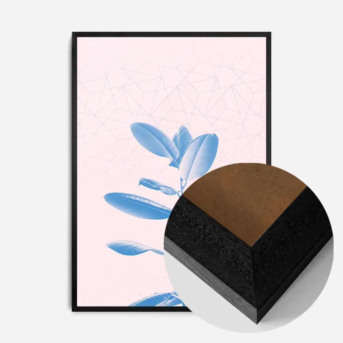 Plant Geometric Pink Blend Print