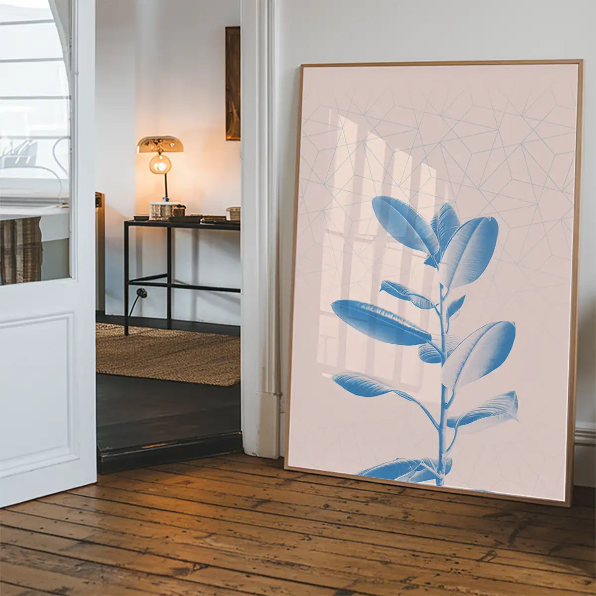 Plant Geometric Pink Blend Print