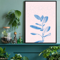 Plant Geometric Pink Blend Print