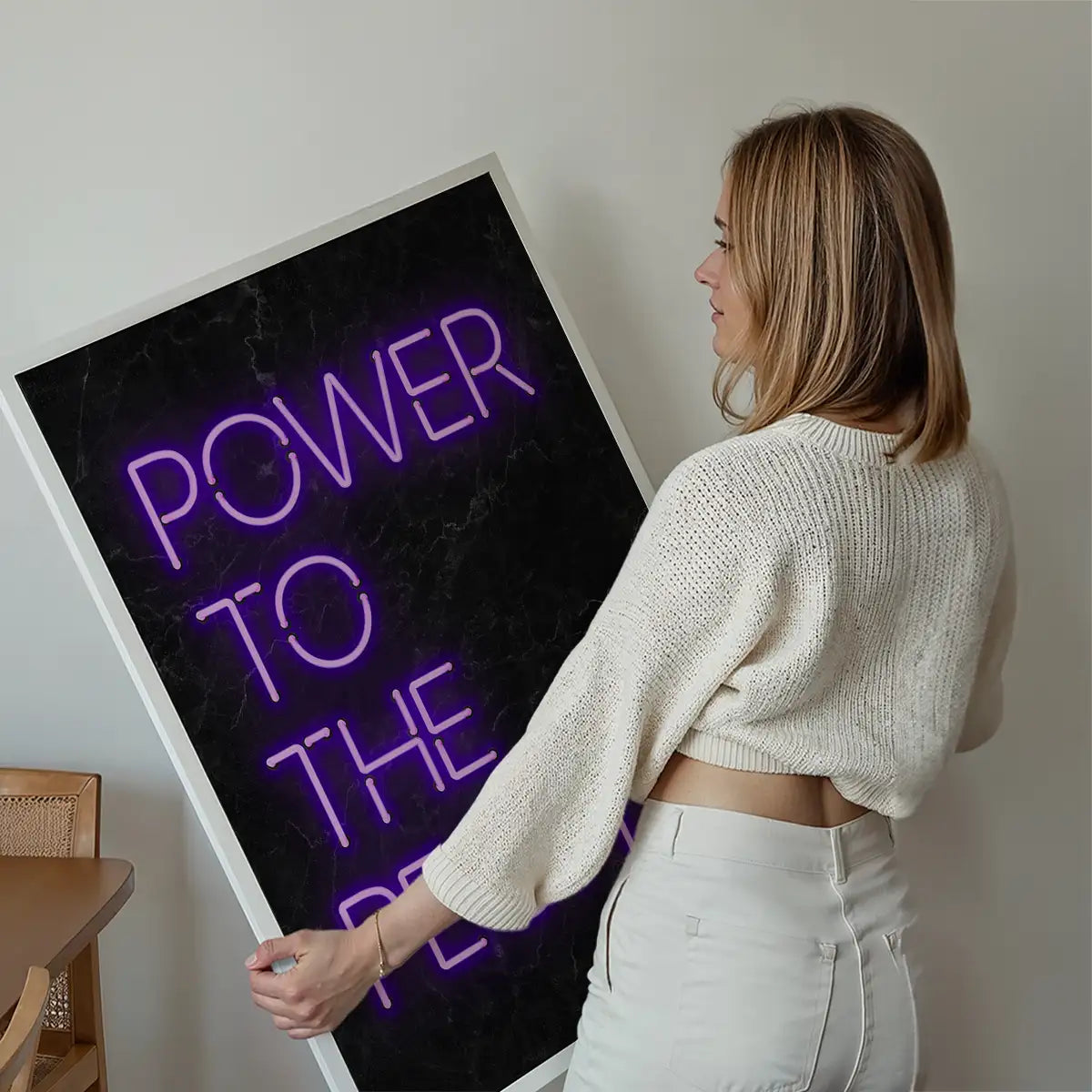 Power To The People Neon Print