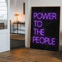 Power To The People Neon Print