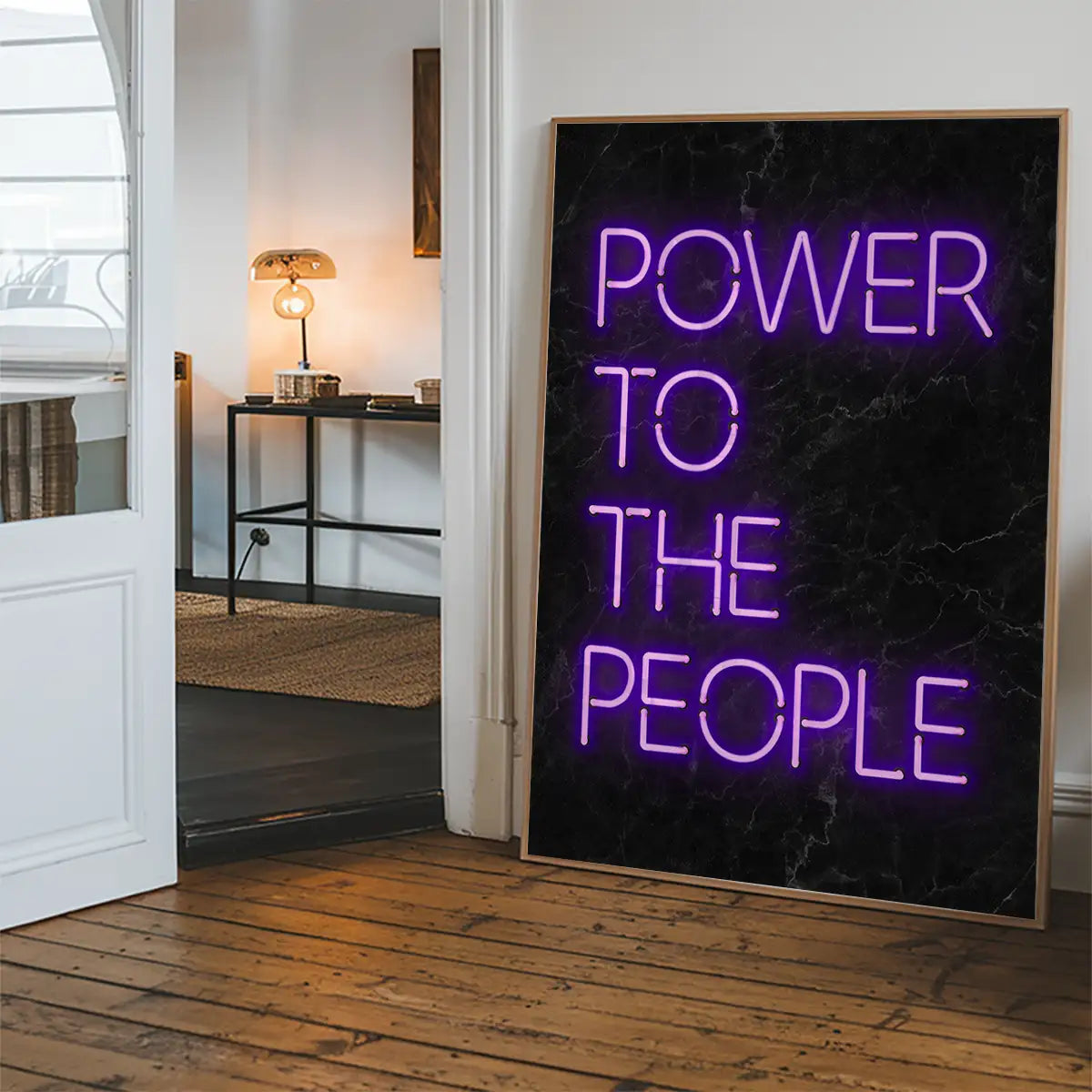 Power To The People Neon Print