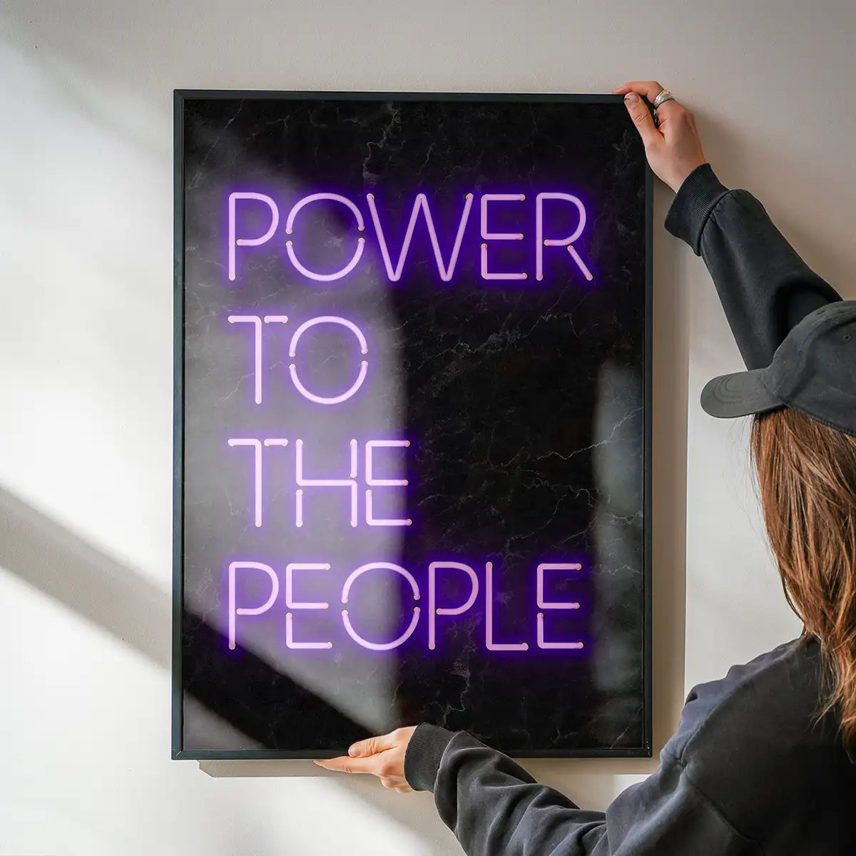 Power To The People Neon Print