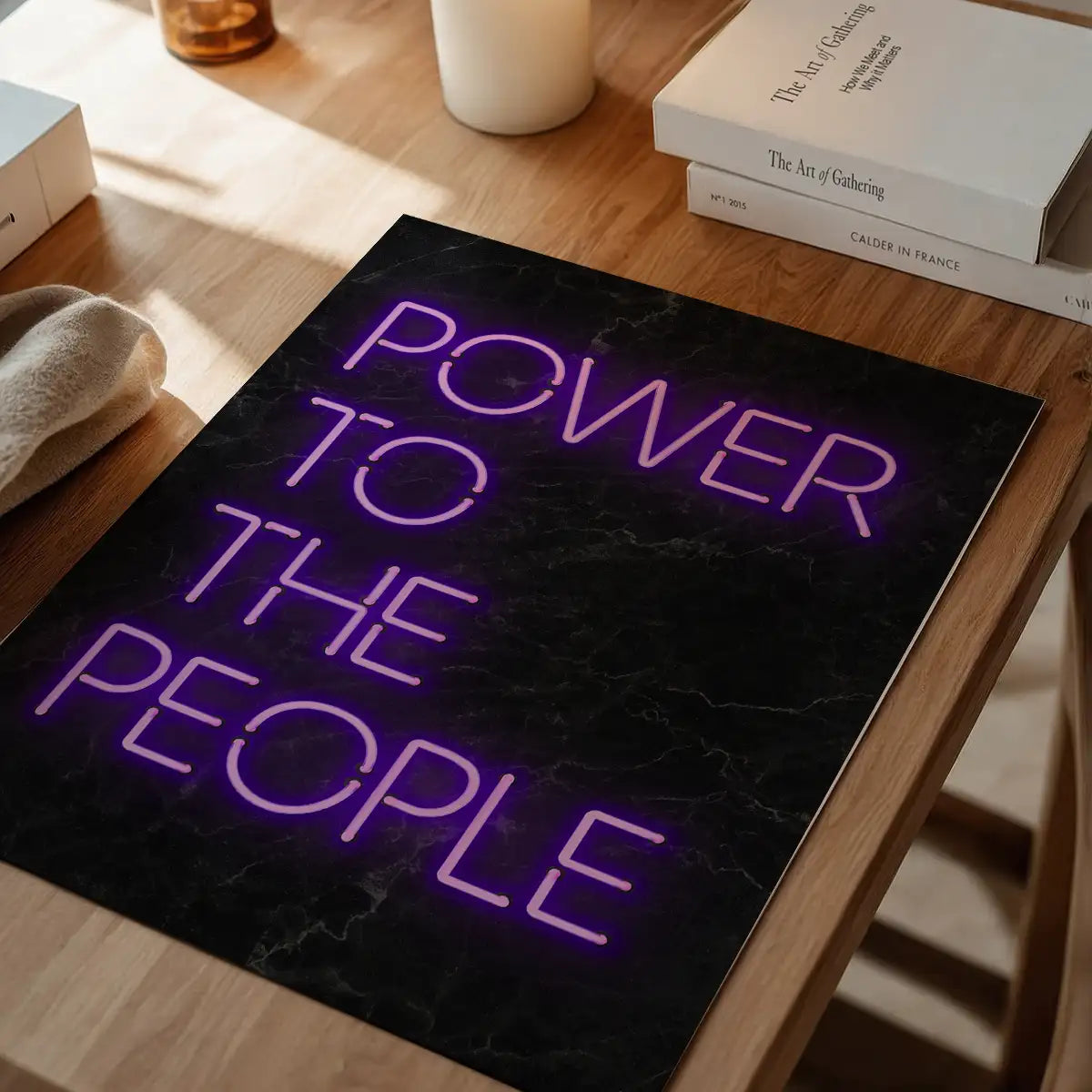 Power To The People Neon Print
