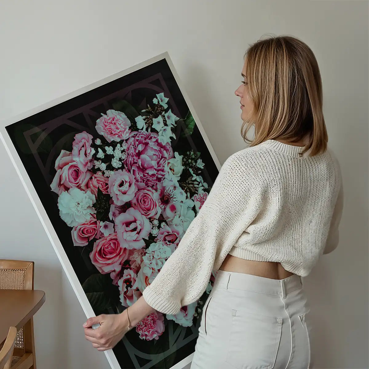 Roses Geometric Print