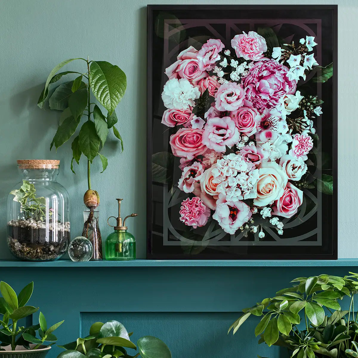 Roses Geometric Print