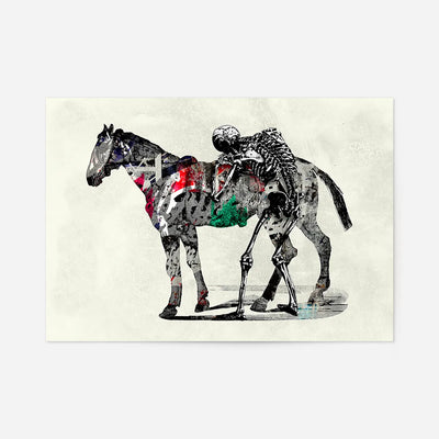 Skeleton And Horse Print