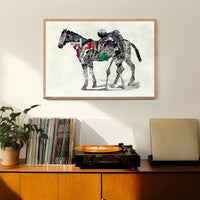 Skeleton And Horse Print