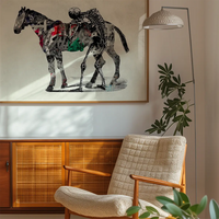 Skeleton And Horse Print