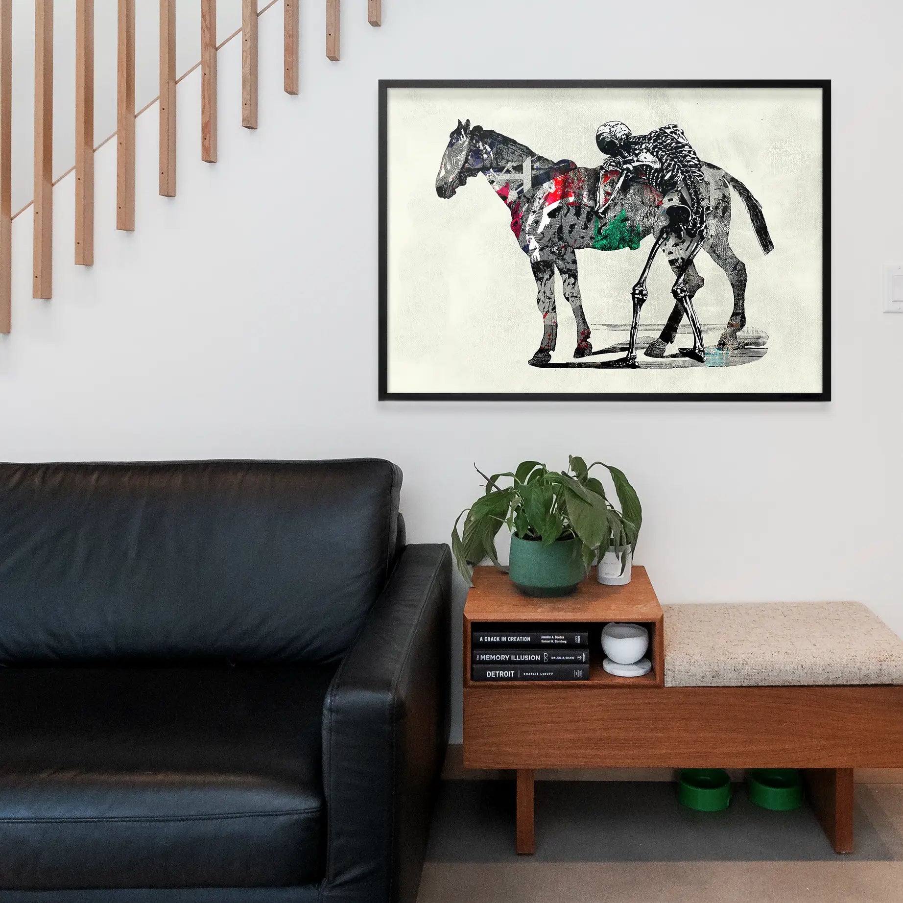 Skeleton And Horse Print