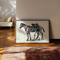 Skeleton And Horse Print