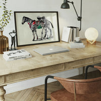 Skeleton And Horse Print