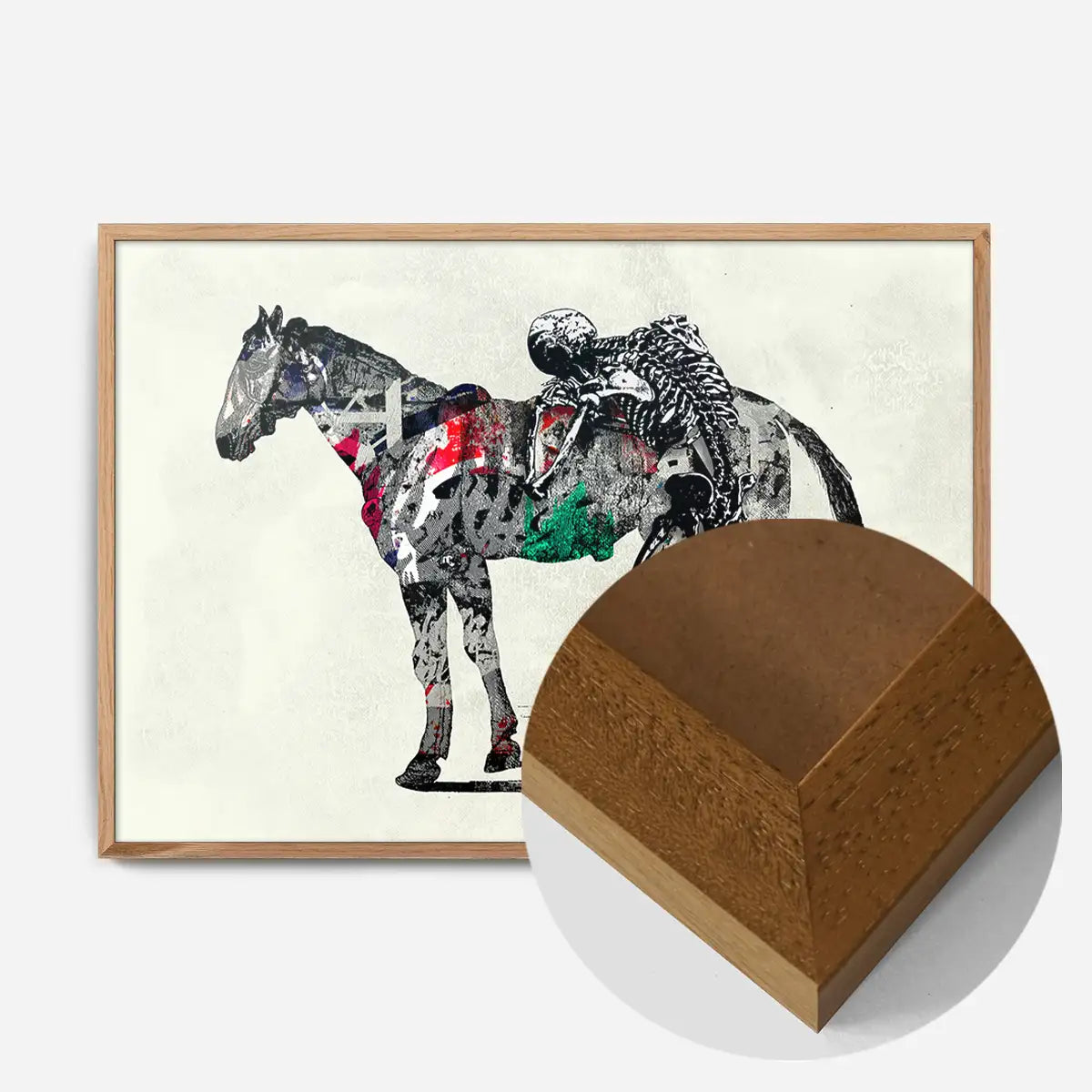 Skeleton And Horse Print