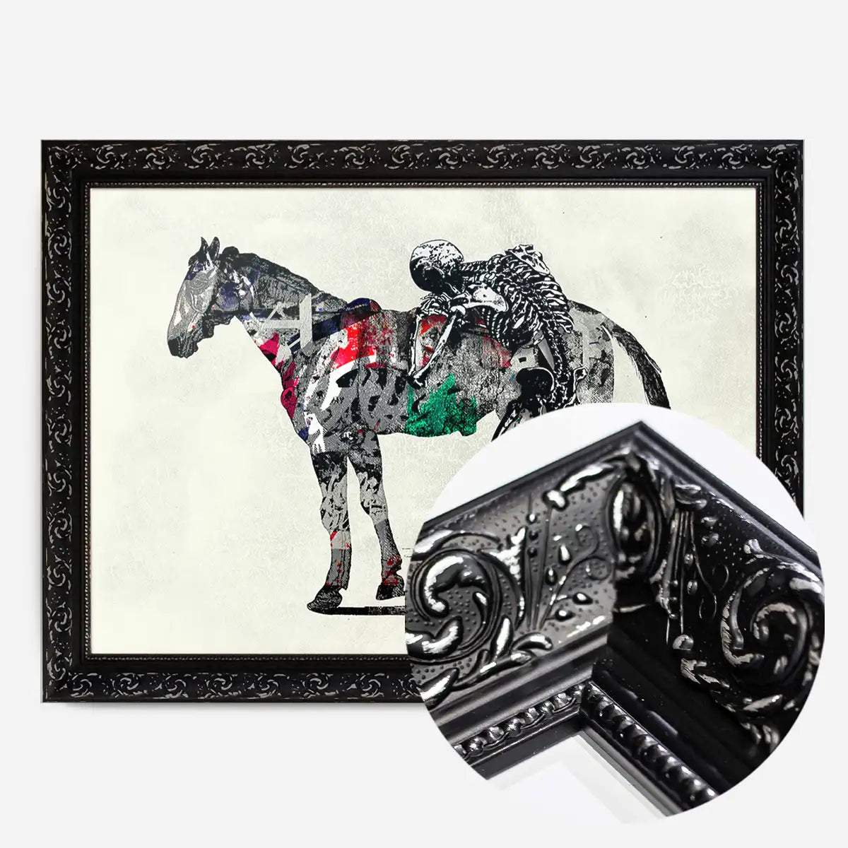 Skeleton And Horse Print