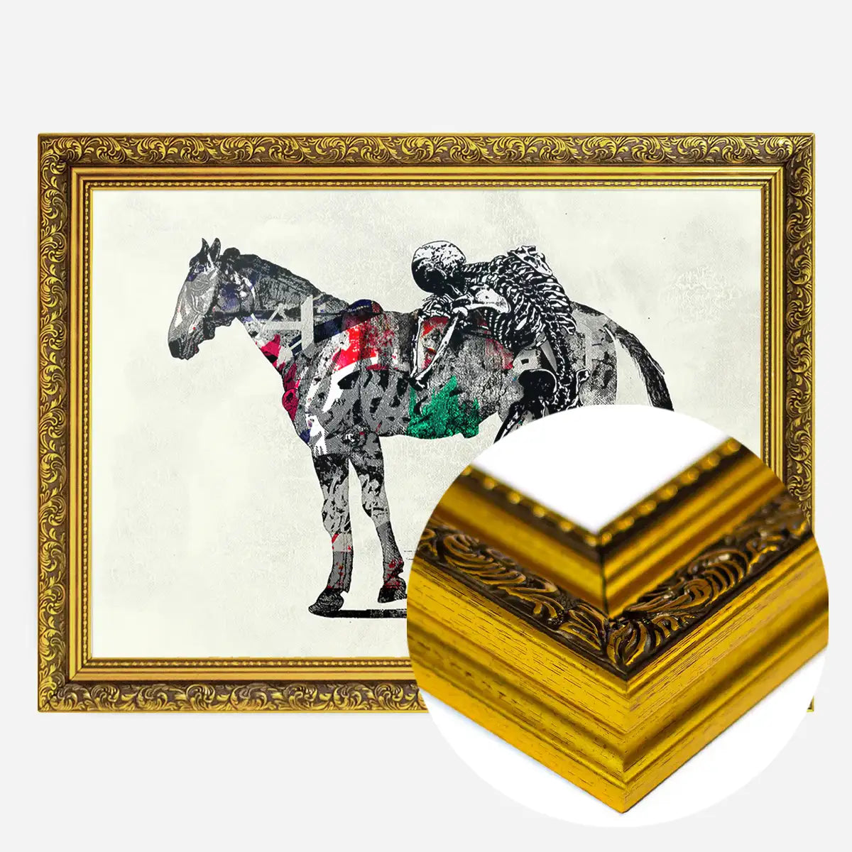 Skeleton And Horse Print