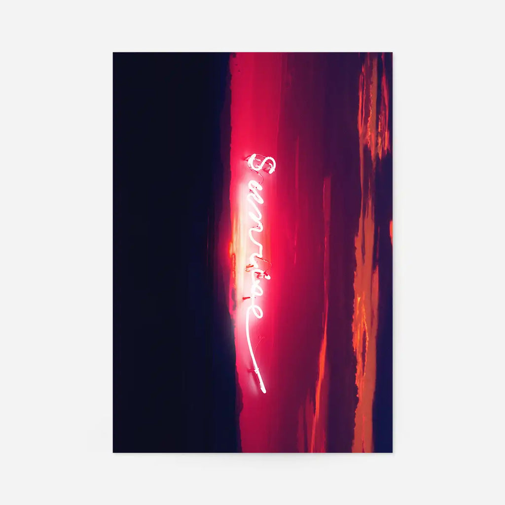 Sunrise Neon Landscape Print