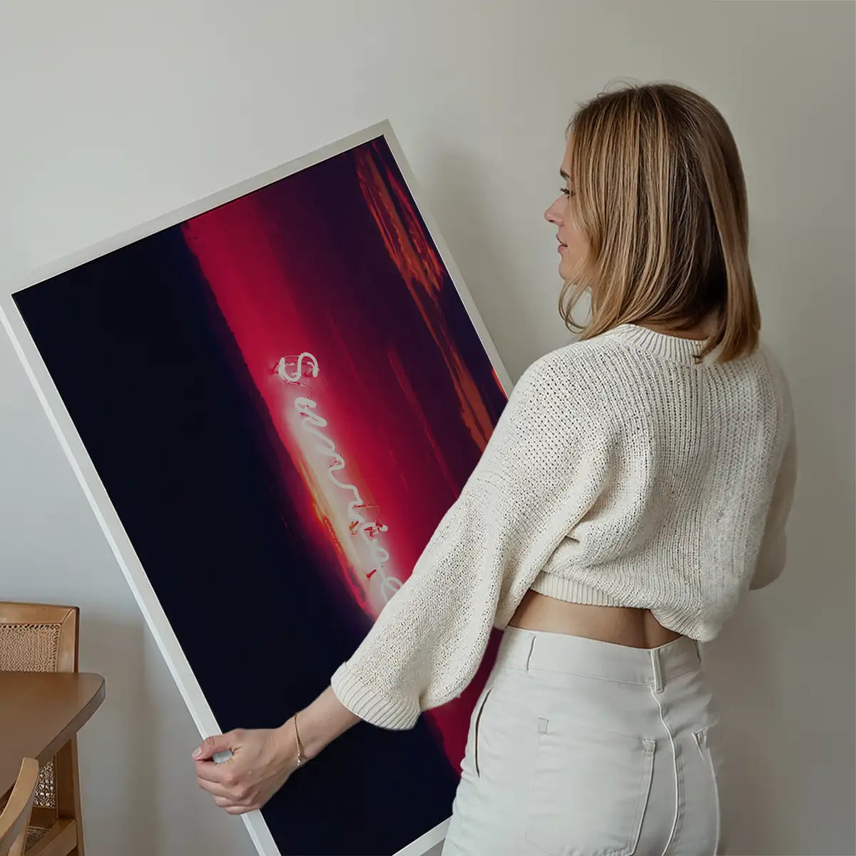 Sunrise Neon Landscape Print