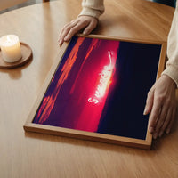 Sunrise Neon Landscape Print