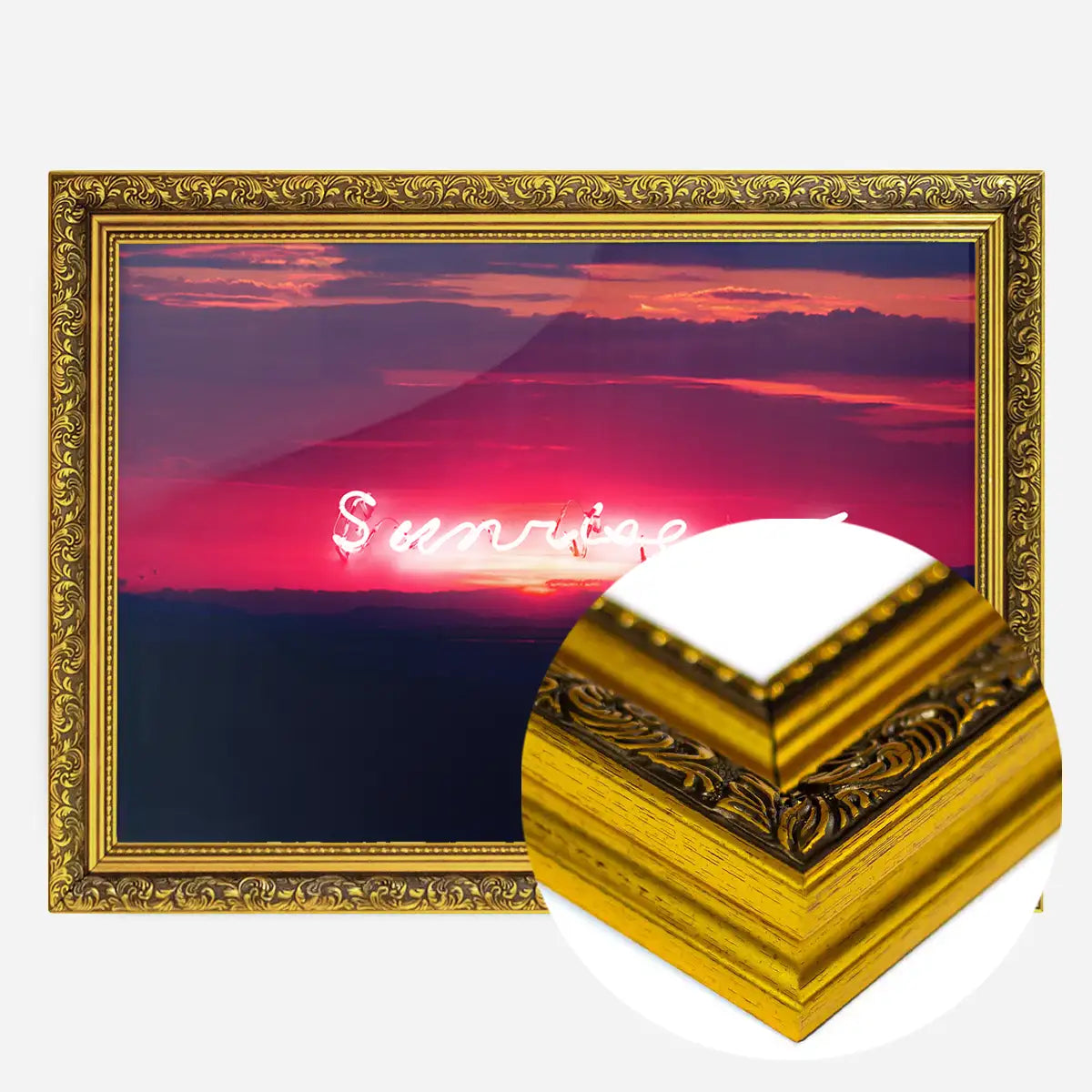 Sunrise Neon Landscape Print