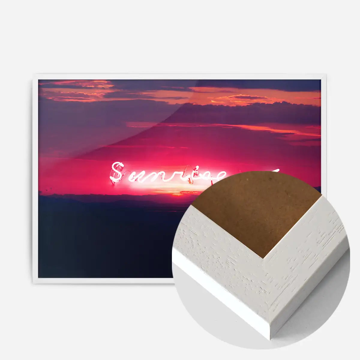 Sunrise Neon Landscape Print