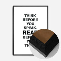 Think Before You Speak Quote Print