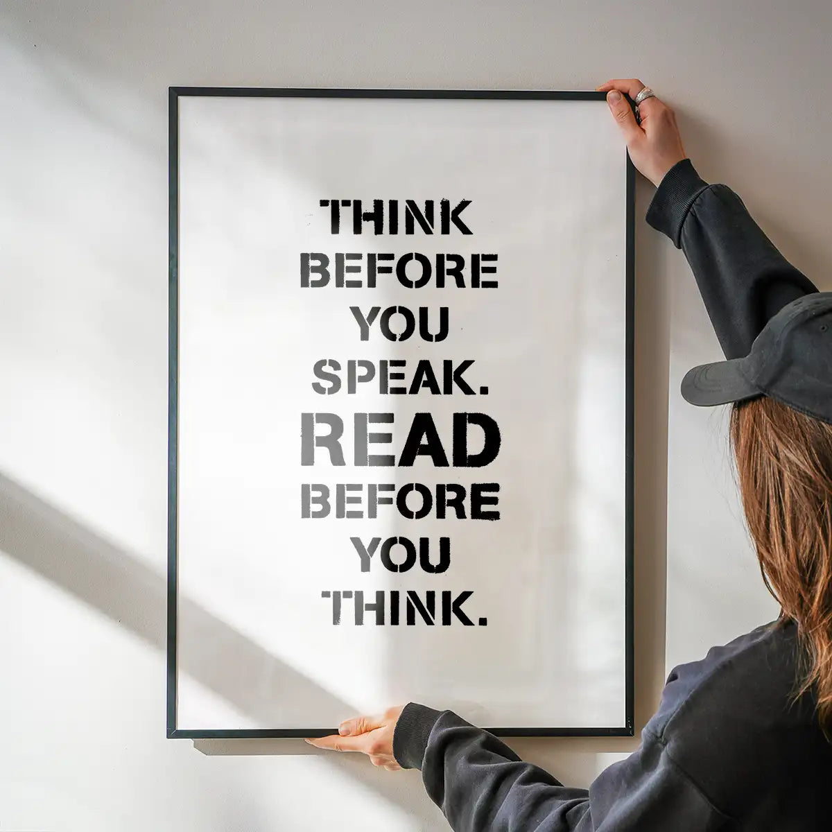 Think Before You Speak Quote Print
