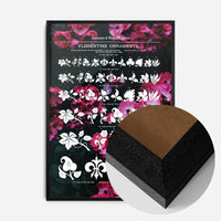 Typographic Ornaments Floral Print