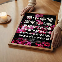 Typographic Ornaments Floral Print