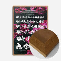 Typographic Ornaments Floral Print