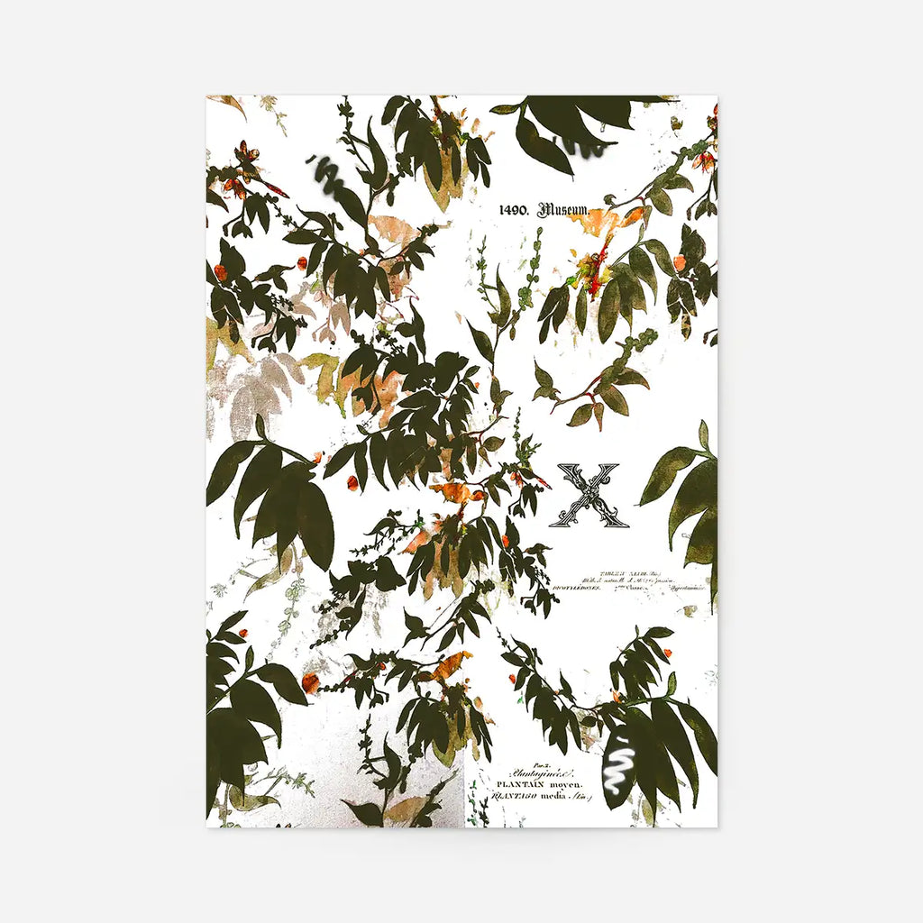 Vintage Leaves Typography Print