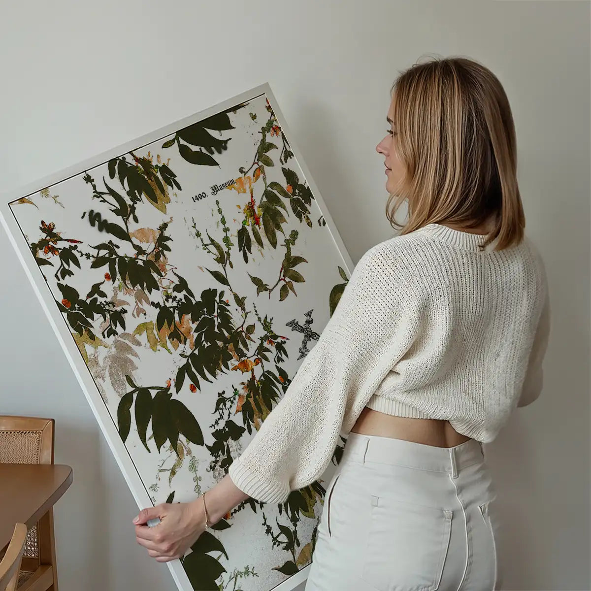 Vintage Leaves Typography Print