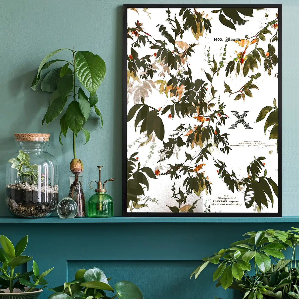 Vintage Leaves Typography Print