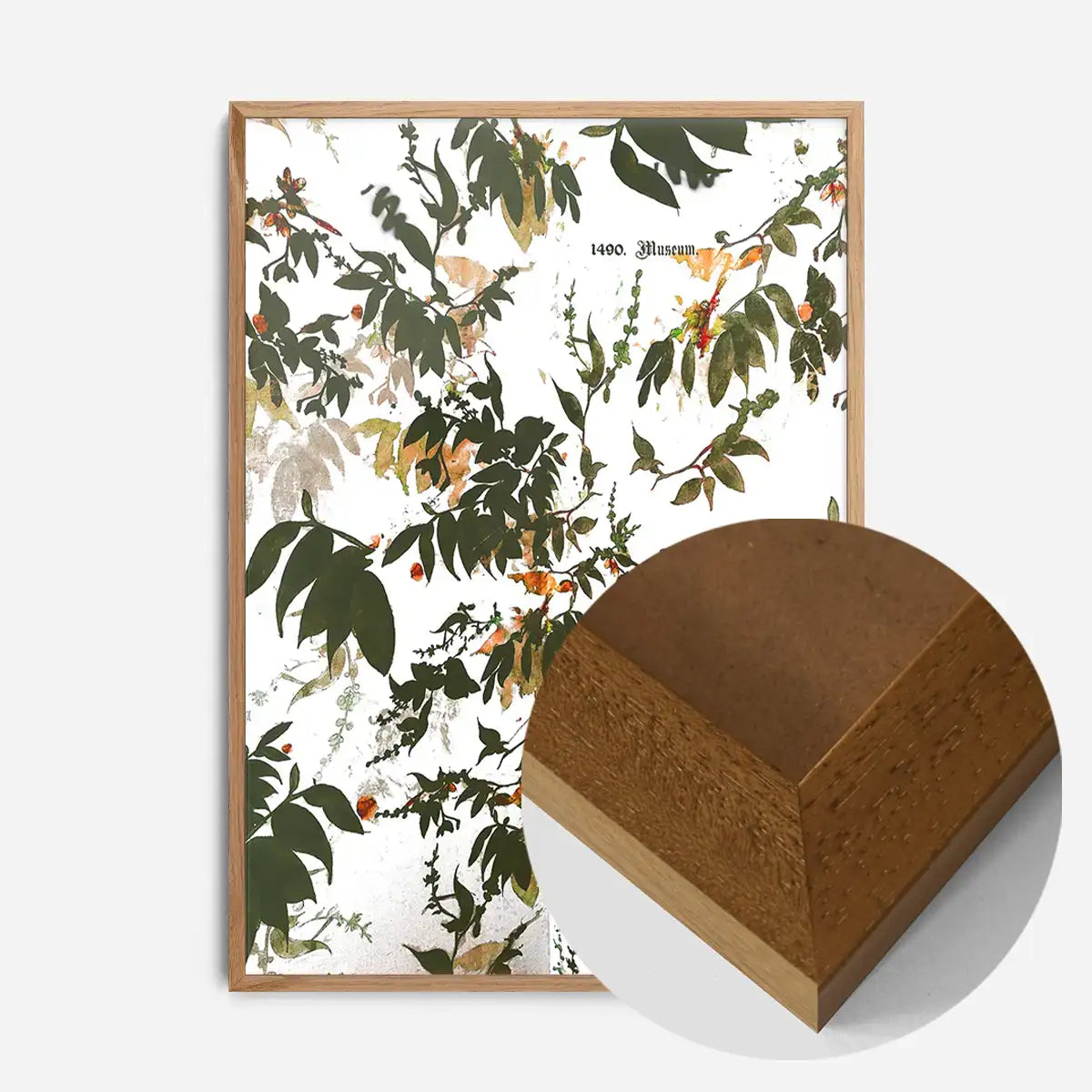 Vintage Leaves Typography Print
