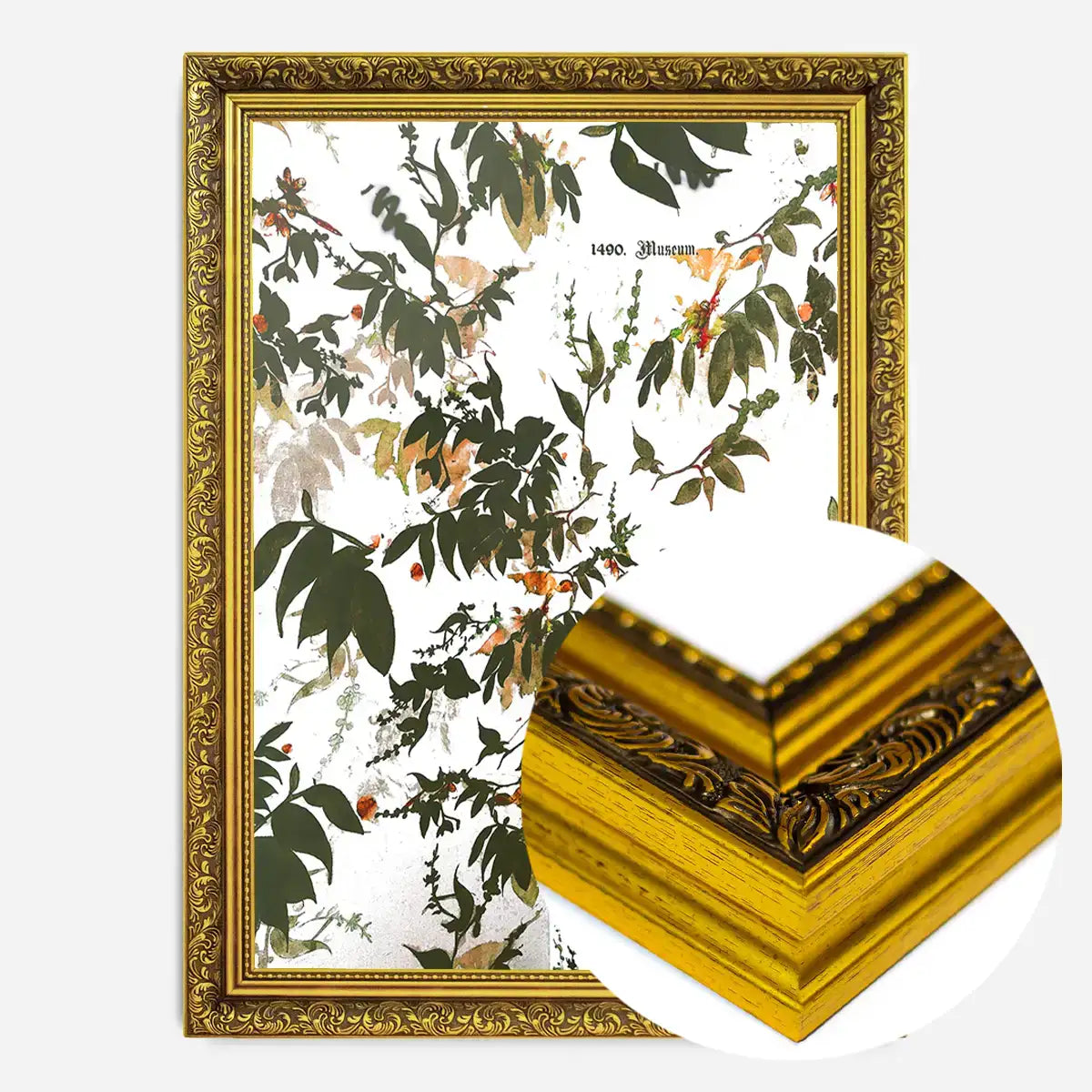 Vintage Leaves Typography Print