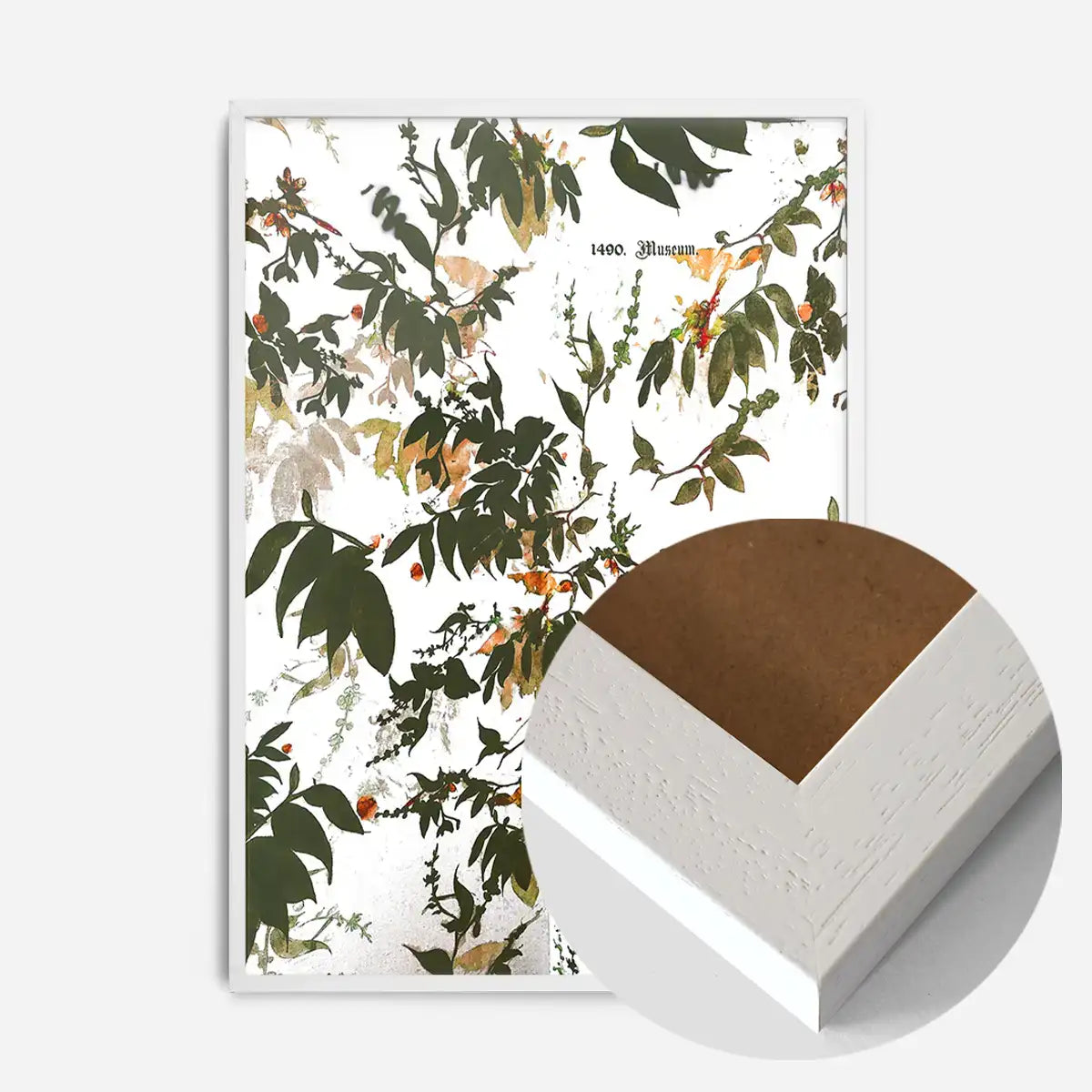Vintage Leaves Typography Print