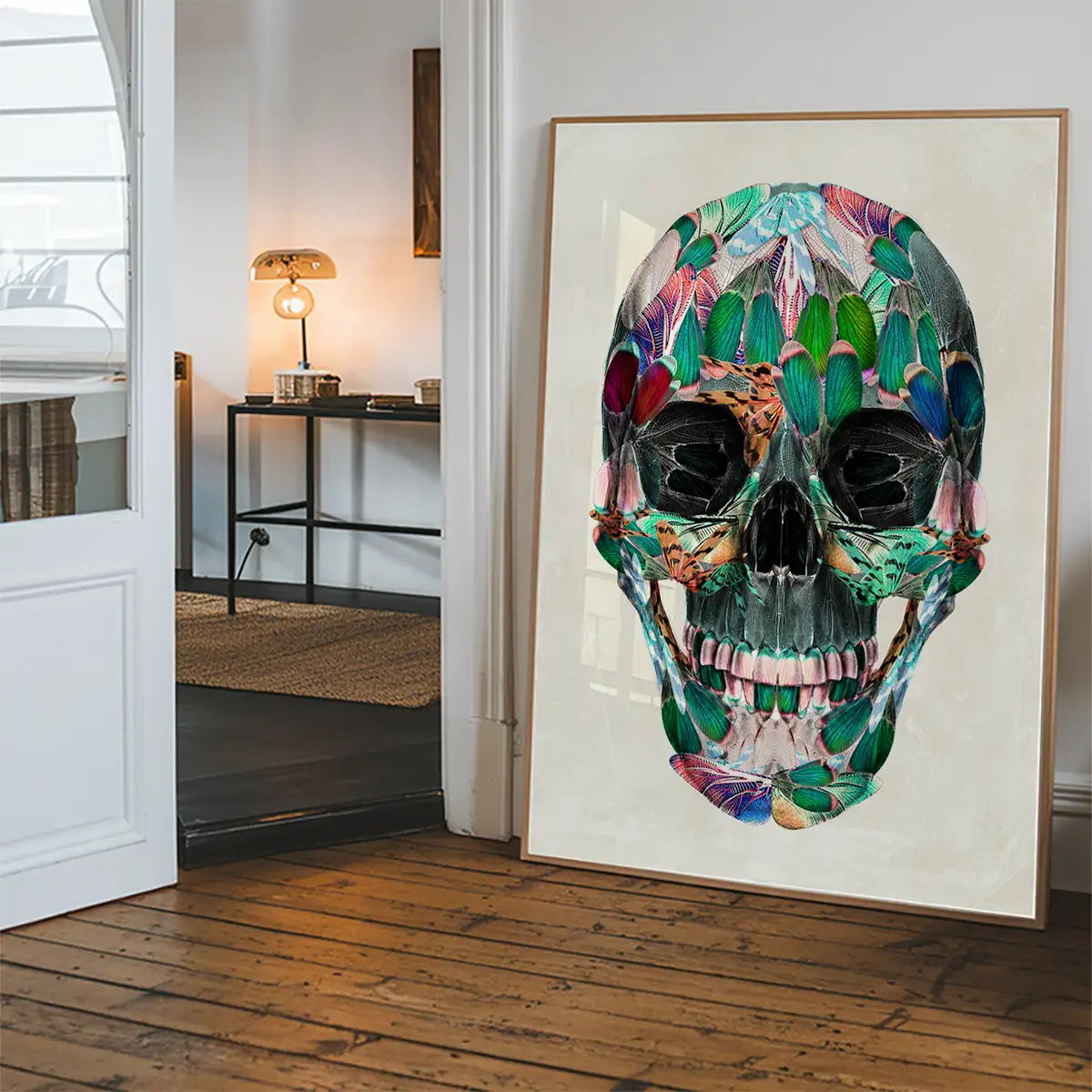 White Wings Skull Print