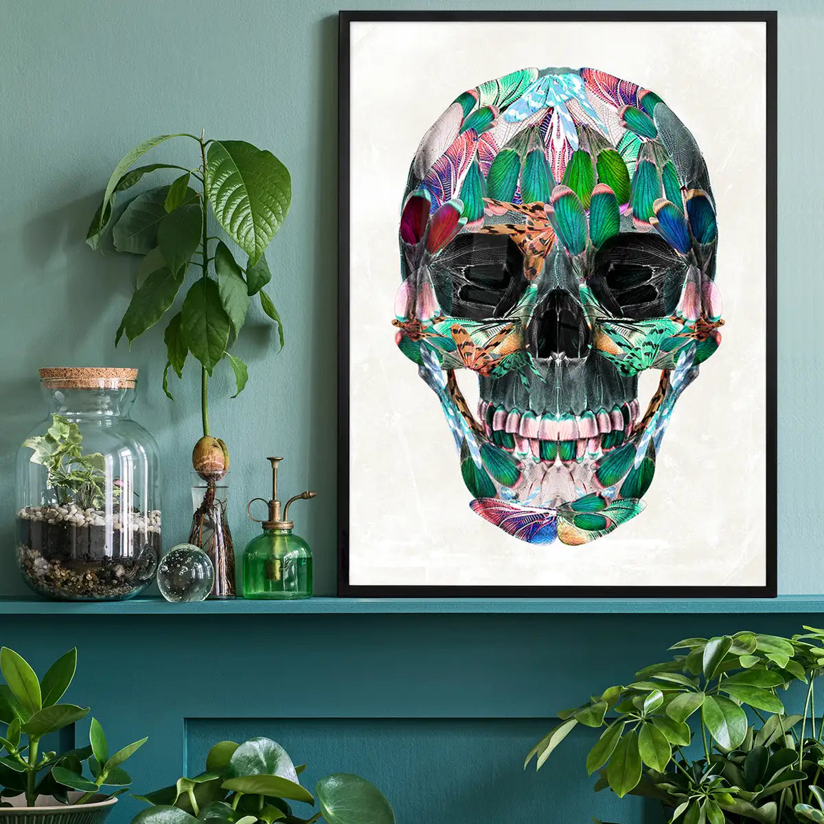 White Wings Skull Print