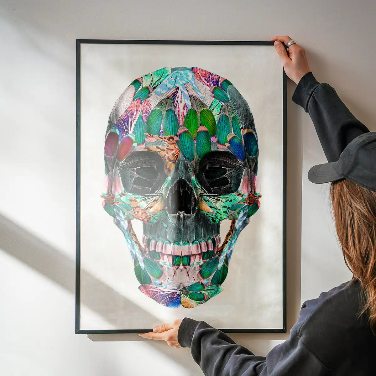 White Wings Skull Print
