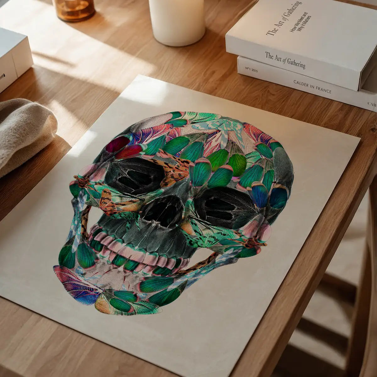 White Wings Skull Print