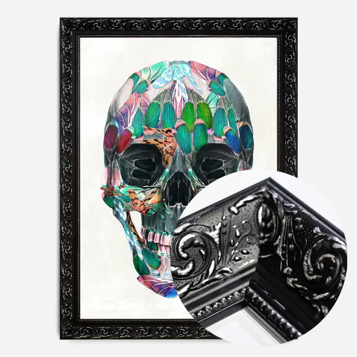 White Wings Skull Print