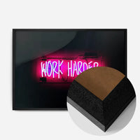Work Harder Neon Landscape Print