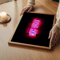 Work Harder Neon Landscape Print