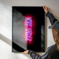 Work Harder Neon Landscape Print